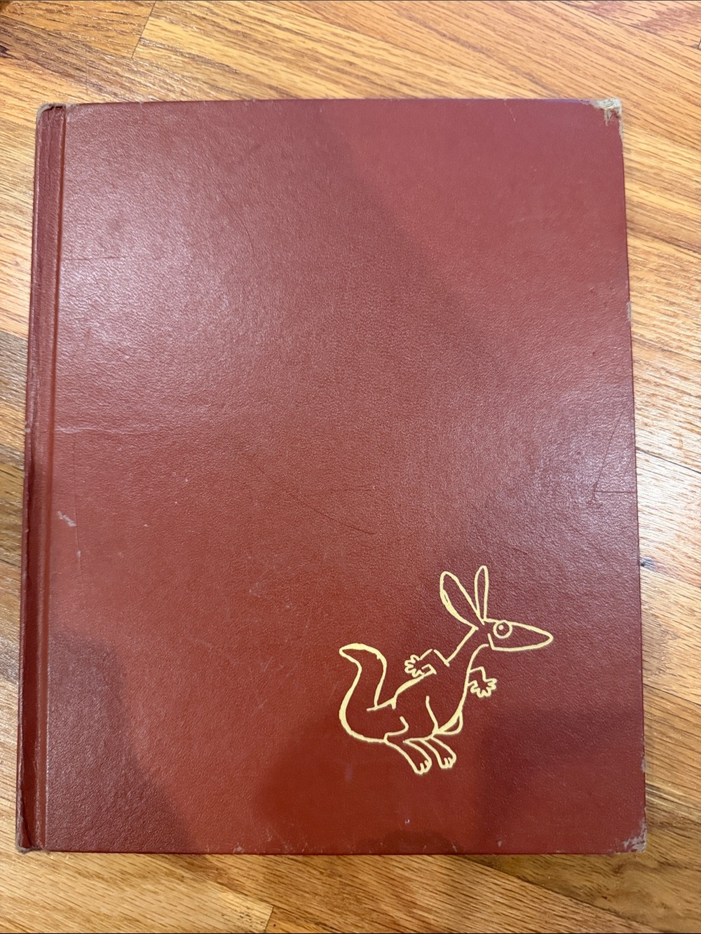 Red Hardcover Book with Gold Cartoon Kangaroo- 1984 Book Title Joey